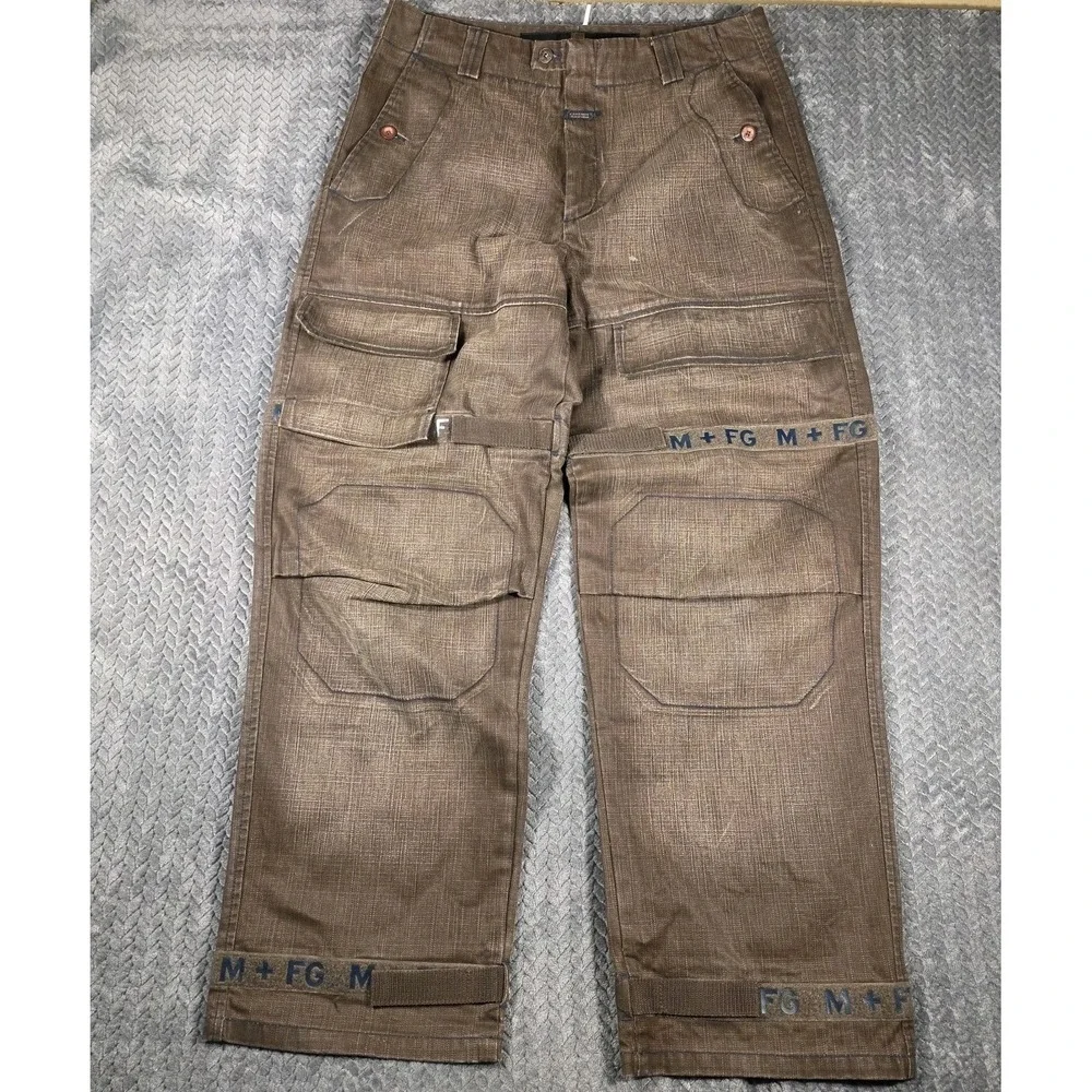 Vintage Y2K Marithe Francois Girbaud Shuttle Tape Cargo Pants Mens 36x34 Brown